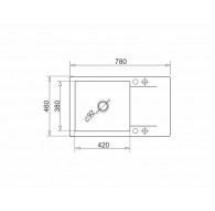 Sink KORFU 78x46 black 1B 1D