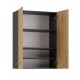 Topeshop POLA MINI DD ANT/ART bathroom storage cabinet Graphite, Oak