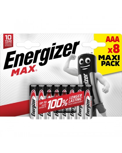 ENERGIZER BATTERIES MAX AAA LR03 /8 ECO