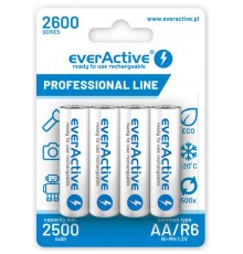 Rechargeable batteries everActive Ni-MH R6 AA 2600 mAh Professional Line