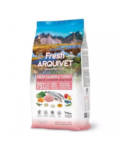 ARQUIVET Fresh Salmon with turkey - semi-moist dog food - 2,5 kg