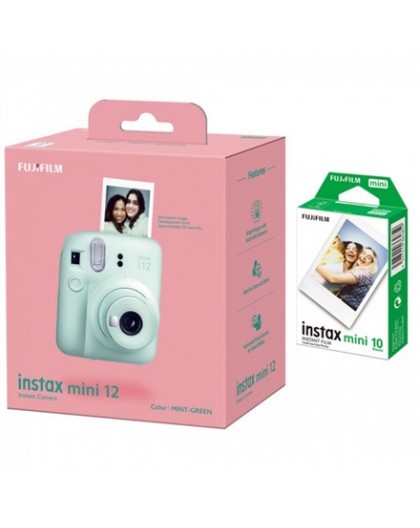 Fujifilm | Камера Instax Mini 12 + Instax Mini Glossy (10 пл) | Мятный зеленый | 800