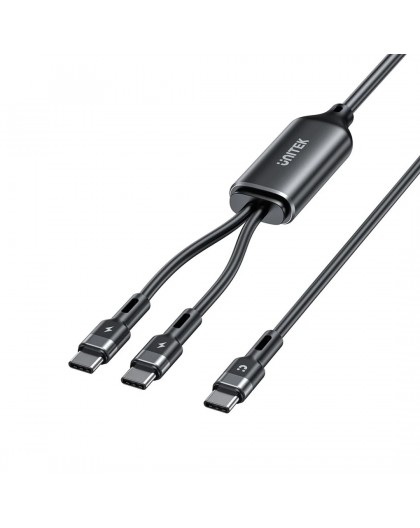 UNITEK USB-C 2-in-1 PD 100W SILICONE CABLE 1.8M