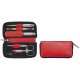 Zwilling Twinox Travel Set – Red 5-Piece Leather Pouch - Red