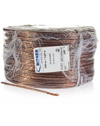 BITNER SPEAKER CABLE BiTsound PGY-p (TLgY) 2x1.5mm ROLL 100m.