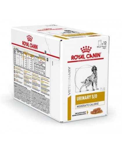 ROYAL CANIN Dog Urinary S/O Moderate Calorie - wet dog food - 12 x 100g