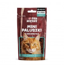 PAN MIĘSKO Mini duck sticks with catnip - cat treats - 50g