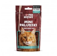 PAN MIĘSKO Mini duck sticks with catnip - cat treats - 50g