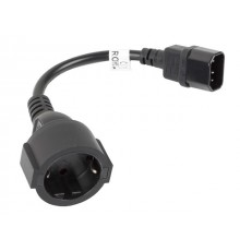 Lanberg CA-C14E-10CC-0018-BK power cable Black C14 coupler