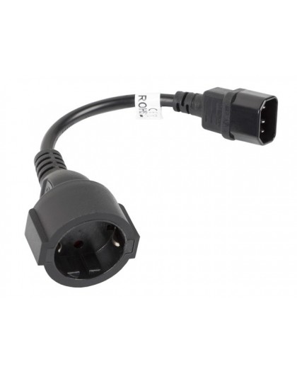 Lanberg CA-C14E-10CC-0018-BK power cable Black C14 coupler