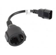 Lanberg CA-C14E-10CC-0018-BK power cable Black C14 coupler