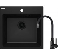 Granite sink with 1-bowl faucet