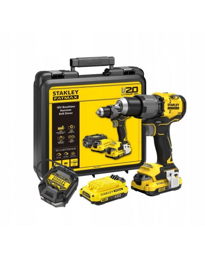 18V cordless drill/driver SFMCD725D2K STANLEY
