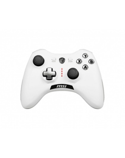 MSI FORCE GC20 V2 WHITE Gaming Controller 'PC and Android ready, Wired, adjustable D-Pad cover, Dual vibration motors, Ergonomic