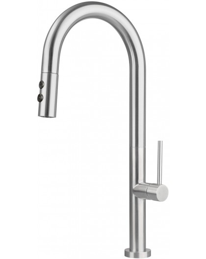 Köögivalamu segisti tõmmatava kraaniga - 2 tüüpi pritse.