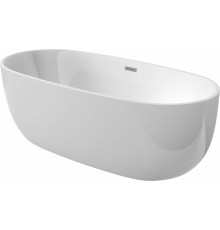 Oval free-standing acrylic bathtub - 150 cm