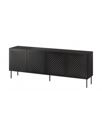 SIENA chest of drawers 200x40x75 matte black