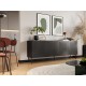 SIENA chest of drawers 200x40x75 matte black