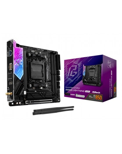 Asrock Phantom Gaming B850I Lightning WiFi AMD B850 Socket AM5 mini ITX