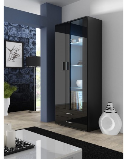 Cama display cabinet SOHO S6 2D2S black/black gloss