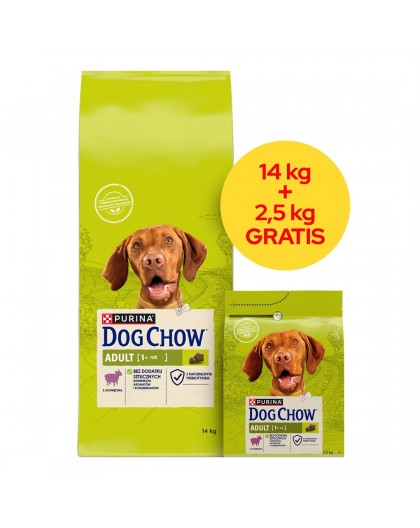PURINA Dog Chow Adult Lamb - dry dog food - 14 + 2,5kg