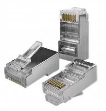 Qoltec 54554 RJ45 modular connector | CAT5e | FTP |Gold-plated contacts | 100 pieces