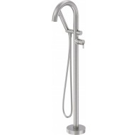Freestanding bath mixer with shower set
