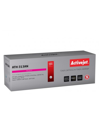 Activejet ATH-313AN Toner (replacement for Canon, HP 126A CRG-729M, CE313A Premium 1000 pages magenta)