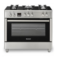 Ravanson KWGE-K90 Glass Inox gas-electric cooker