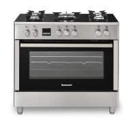 Ravanson KWGE-K90 Glass Inox gas-electric cooker