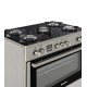 Ravanson KWGE-K90 Glass Inox gas-electric cooker