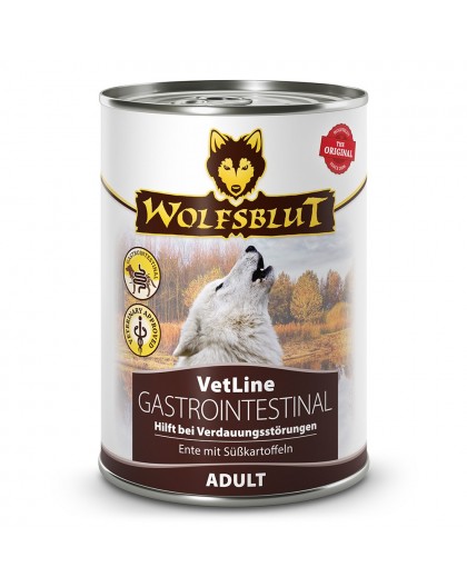 WOLFSBLUT VetLine Gastrointestinal Duck - wet dog food - 395g