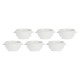 Set of 6 Terrine Soup Bowls - White, 12.5 cm
