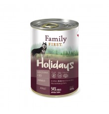 FAMILY FIRST Holidays Adult Venison, goose, apple - Wet dog food - 400 g