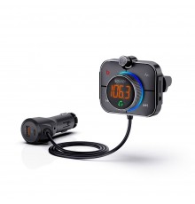 Savio TR-14 Transmiter FM z Bluetooth i ładowarką PD 87.6 - 107.9 MHz Bluetooth/USB Black