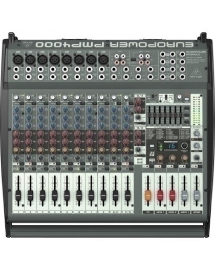 Аудиомикшер Behringer PMP4000, 20 каналов, 10 - 200000 Гц, черный