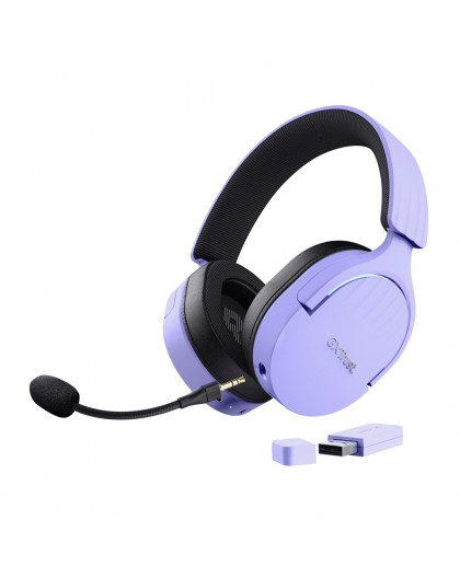 Trust GXT 491P FAYZO Headset Wired & Wireless Head-band Gaming USB Type-A Bluetooth Black, Purple