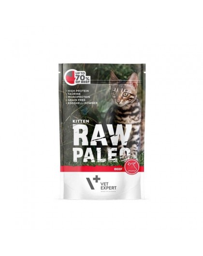 RAW PALEO Kitten Cat Beef - wet food for kittens - 100 g