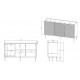 3D2SZ ONDA chest of drawers 150x45x85 black