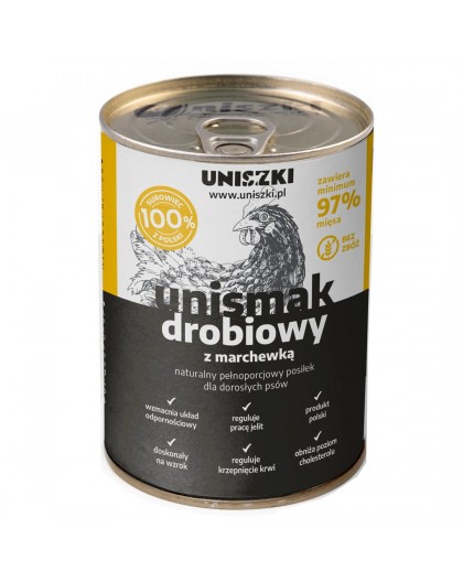 UNISZKI Unismak Chicken with Carrot - Wet Dog Food - 410g