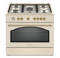 Ravanson Retro KWGE–90ARC gas and electric cooker (cream)