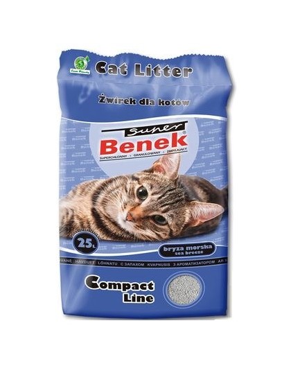 SUPER BENEK COMPACT Cat litter Bentonite grit Sea breeze 25 l