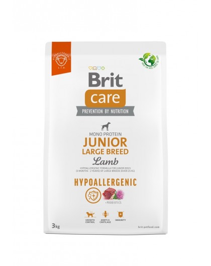 BRIT Care Hypoallergenic Junior Large Breed Lamb - dry dog food - 3 kg