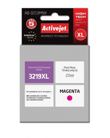 Activejet AB-3219MNX Ink cartridge (replacement for Brother LC3219M XL Supreme 20 ml magenta)