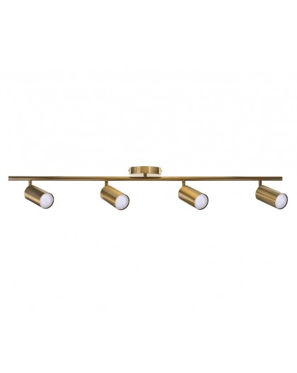 Activejet quadruple gold ceiling wall lamp SPECTRA strip spotlight GU10 for living room