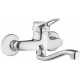 Wall-mounted washbasin mixer