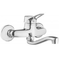 Wall-mounted washbasin mixer