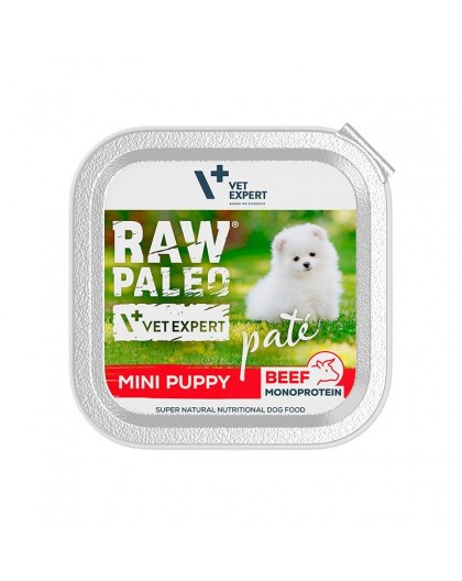 RAW PALEO Pate Mini Puppy Beef - wet food for puppies - 150 g