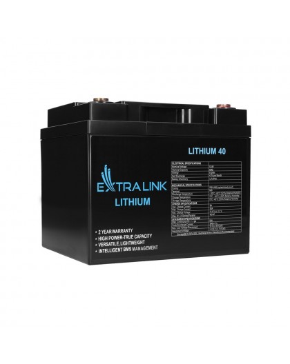 Extralink Accumulator LiFePO4 40AH 12.8V, BMS