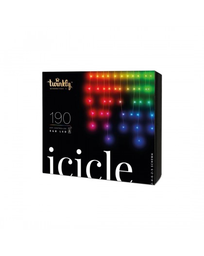 INTELLIGENT LED ICICLES TWINKLY 190 RGB 5X0.7M